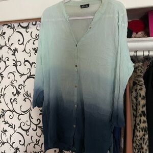 Ombre Blue Women's Top